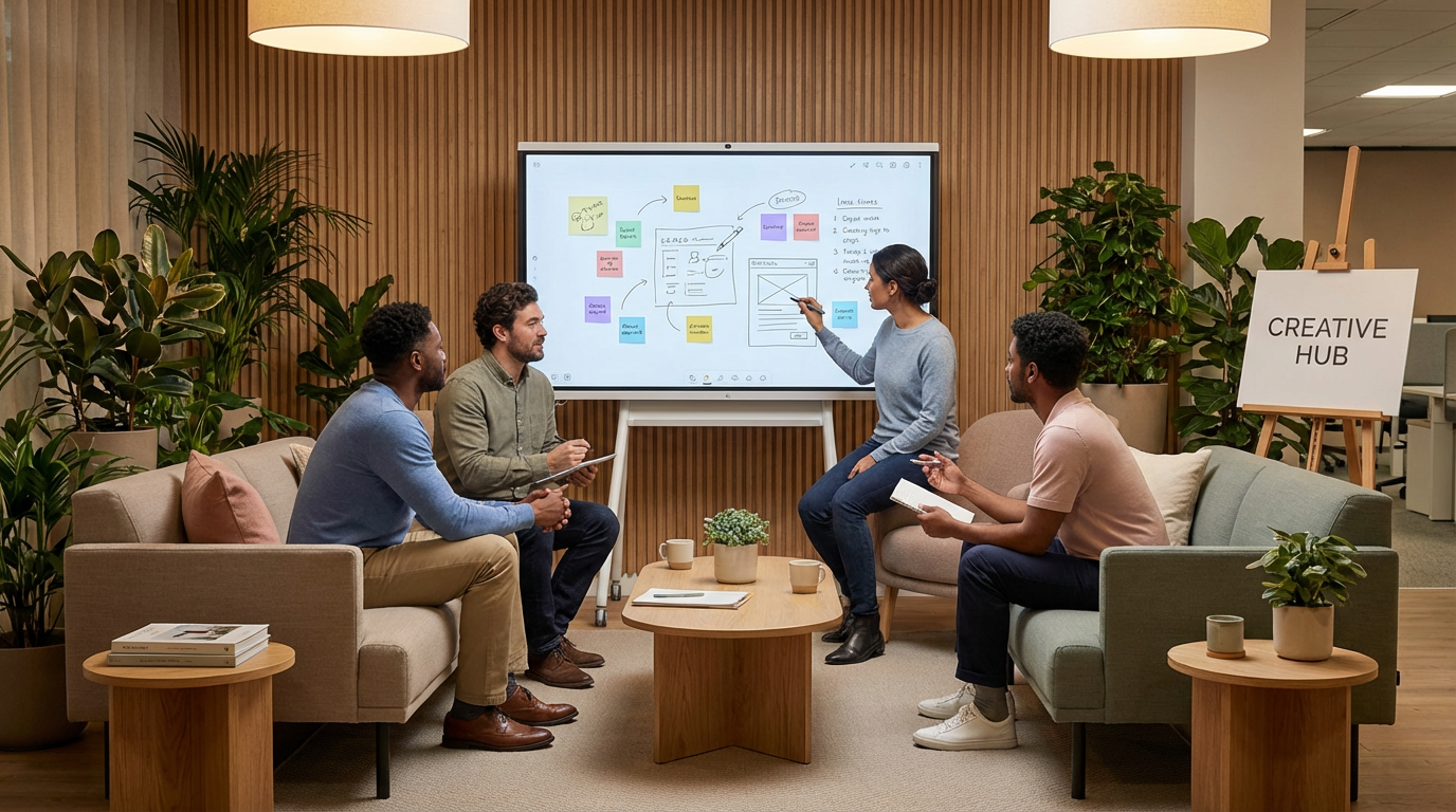 New Work Architektur - Kollaborative Arbeitsbereiche